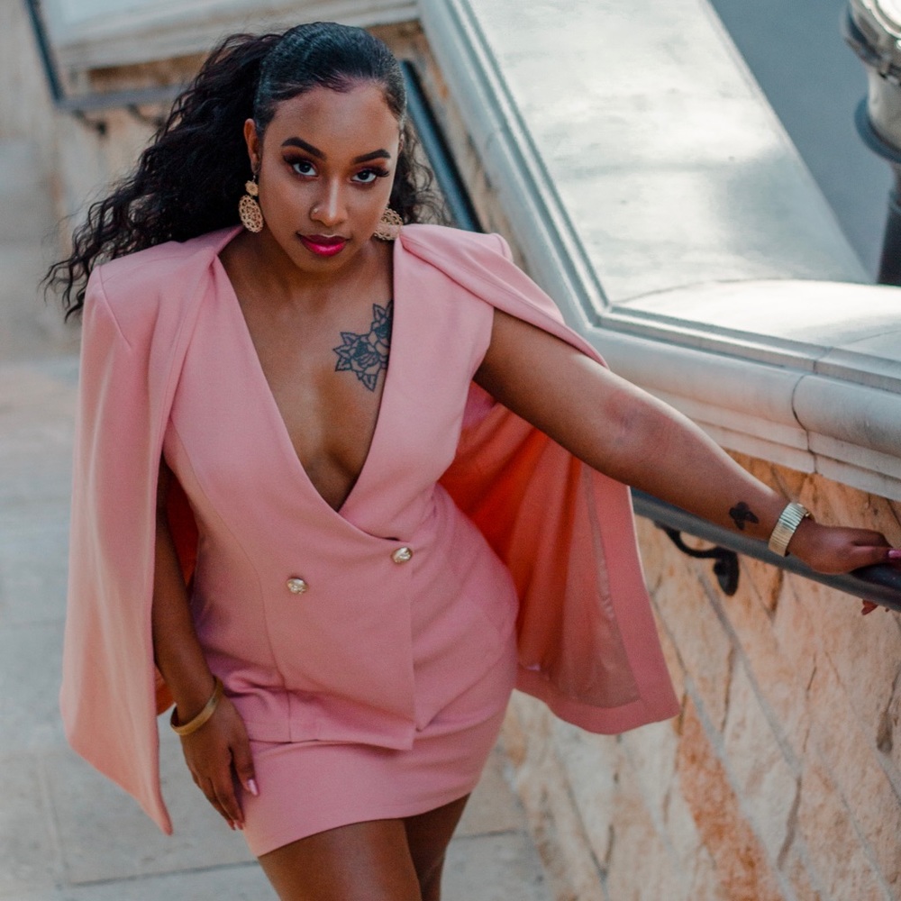 Fashion Nova Two-Piece Blazer Skirt Set
